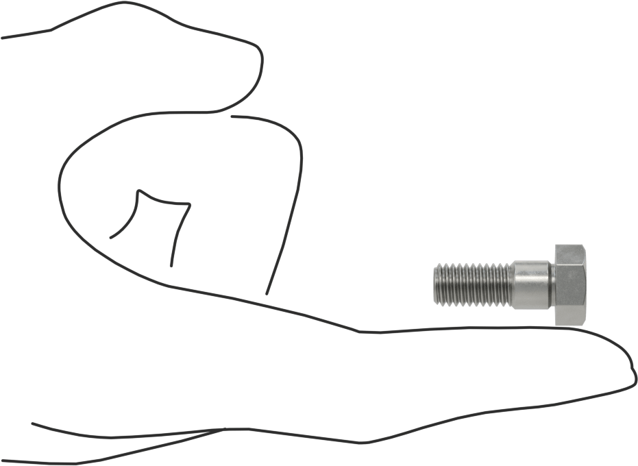 Çelik Altıgen Başlı Omuzlu Vida, 9 mm Omuz Çapı, 8 mm Omuz Uzunluğu, M8 x 1,25 mm Diş