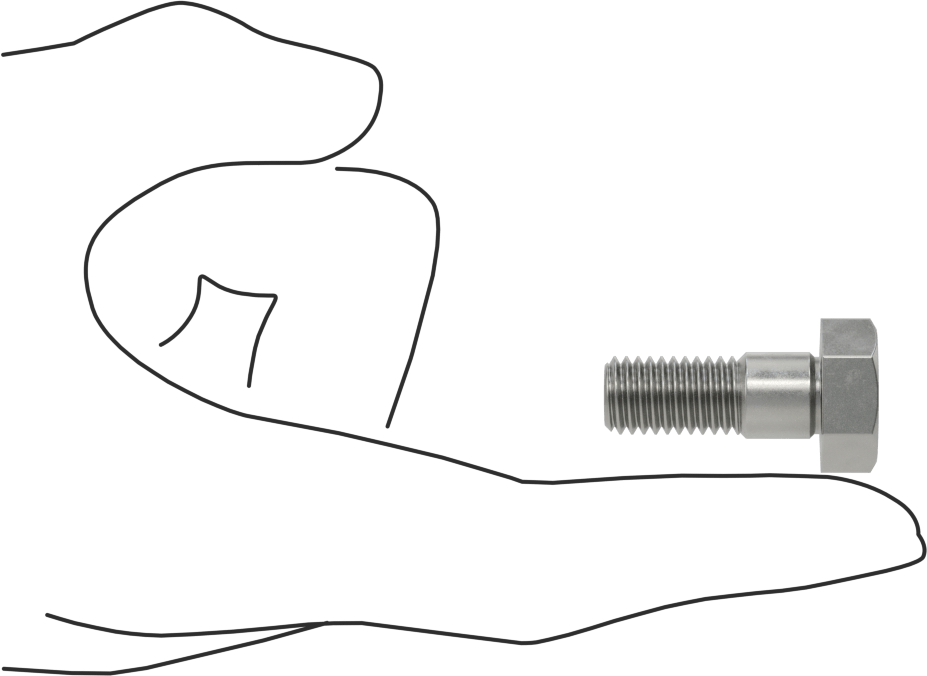 Çelik Altıgen Başlı Omuzlu Vida, 11 mm Omuz Çapı, 10 mm Omuz Uzunluğu, M10 x 1,5 mm Diş