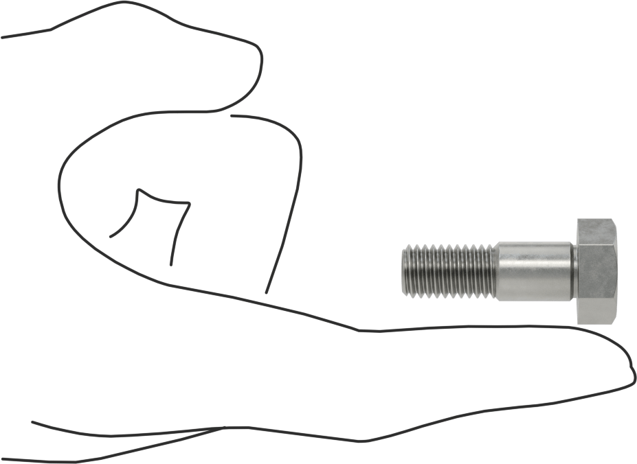 Çelik Altıgen Başlı Omuzlu Vida, 11 mm Omuz Çapı, 15 mm Omuz Uzunluğu, M10 x 1,5 mm Diş