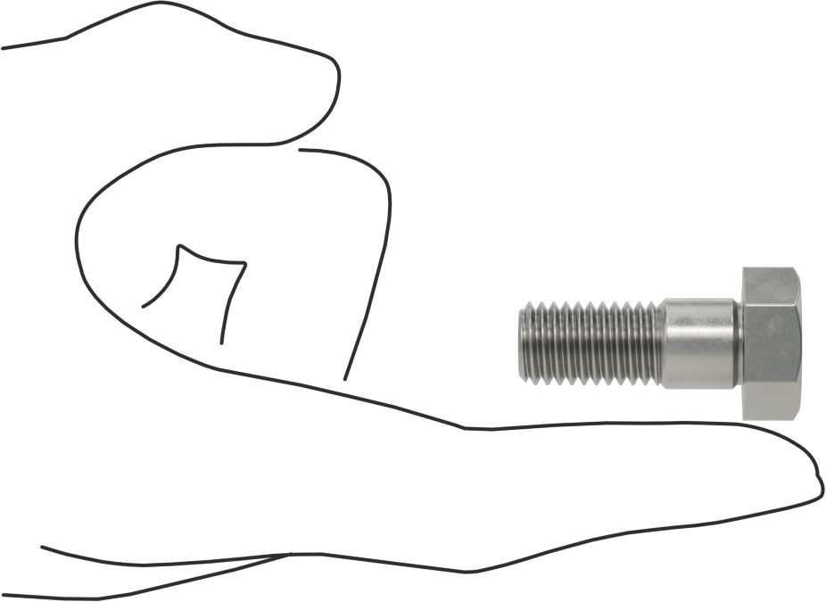 Çelik Altıgen Başlı Omuzlu Vida, 13 mm Omuz Çapı, 11,5 mm Omuz Uzunluğu, M12 x 1,75 mm Diş