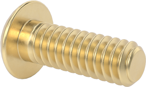 Pirinç Düğme Başlı Altıgen Soketli Vida, 2-56 Diş Boyutu, 1/4" Uzunluk