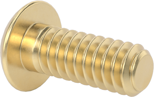 Pirinç Düğme Başlı Altıgen Soketli Vida, 3-48 Diş Boyutu, 1/4" Uzunluk