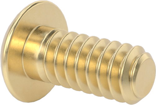 Pirinç Düğme Başlı Altıgen Soketli Vida, 4-40 Diş Boyutu, 1/4" Uzunluk