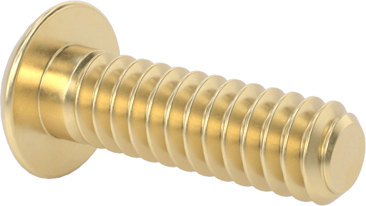 Pirinç Düğme Başlı Altıgen Soketli Vida, 4-40 Diş Boyutu, 3/8" Uzunluk