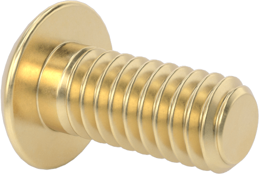 Pirinç Düğme Başlı Altıgen Soketli Vida, 4-48 Diş Boyutu, 1/4" Uzunluk