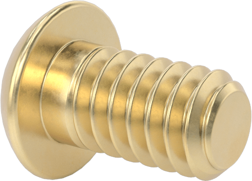Pirinç Düğme Başlı Altıgen Soketli Vida, 1/4"-20 Diş Boyutu, 7/16" Uzunluk
