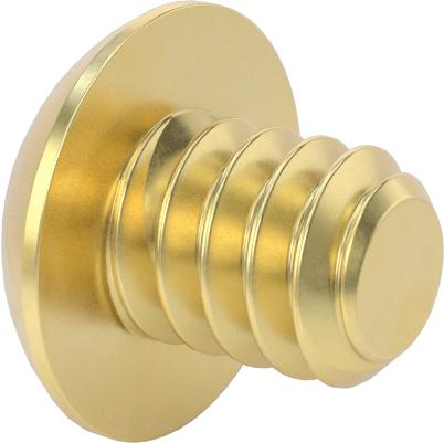 Pirinç Düğme Başlı Altıgen Soketli Vida, 4-40 Diş Boyutu, 1/8" Uzunluk
