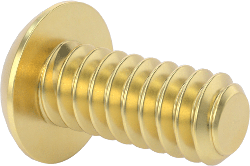 Pirinç Düğme Başlı Altıgen Soketli Vida, 4-40 Diş Boyutu, 1/4" Uzunluk