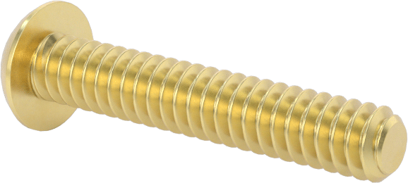 Pirinç Düğme Başlı Altıgen Soketli Vida, 4-40 Diş Boyutu, 5/8" Uzunluk