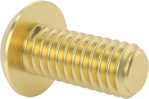 Pirinç Düğme Başlı Altıgen Soketli Vida, 4-48 Diş Boyutu, 1/4" Uzunluk