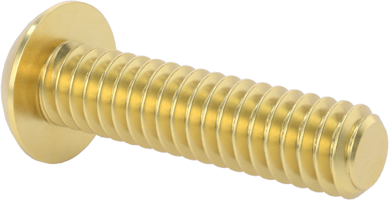 Pirinç Düğme Başlı Altıgen Soketli Vida, 5-40 Diş Boyutu, 1/2" Uzunluk