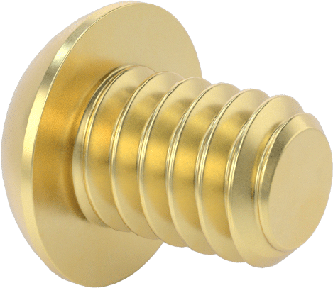 Pirinç Düğme Başlı Altıgen Soketli Vida, 1/4"-20 Diş Boyutu, 5/16" Uzunluk