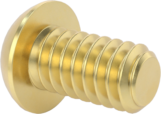 Pirinç Düğme Başlı Altıgen Soketli Vida, 1/4"-20 Diş Boyutu, 7/16" Uzunluk