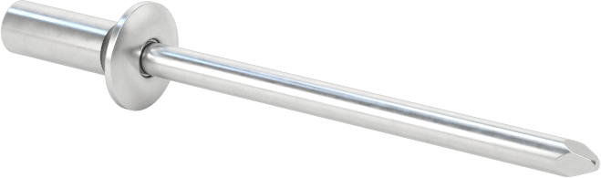 Plastik Contalı Kubbe Başlı Sızdırmaz Kör Perçin, Alüminyum, 1/8" Çap, 0,063“-0,125” Kalınlık için