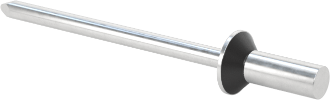Plastik Contalı Kubbe Başlı Sızdırmaz Kör Perçin, Alüminyum, 1/8" Çap, 0,063“-0,125” Kalınlık için