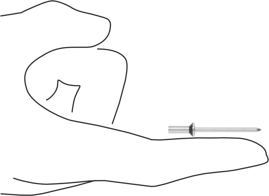 Plastik Contalı Kubbe Başlı Sızdırmaz Kör Perçin, Alüminyum, 1/8" Çap, 0,126“-0,187” Kalınlık için