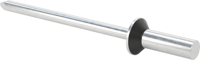 Plastik Contalı Kubbe Başlı Sızdırmaz Kör Perçin, Alüminyum, 1/8" Çap, 0,126“-0,187” Kalınlık için