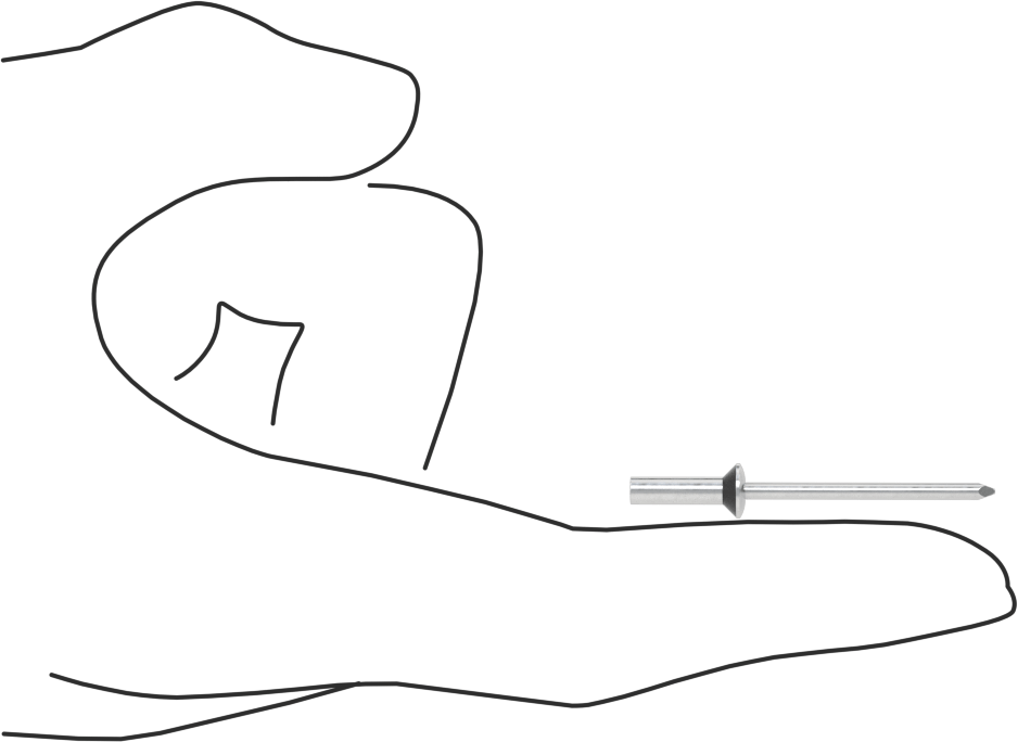 Plastik Contalı Kubbe Başlı Sızdırmaz Kör Perçin, Alüminyum, 1/8" Çap, 0,188“-0,25” kalınlık için