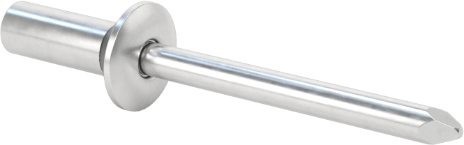 Plastik Contalı Kubbe Başlı Sızdırmaz Kör Perçin, Alüminyum, 3/16" Çap, 0,188“-0,25” kalınlık için