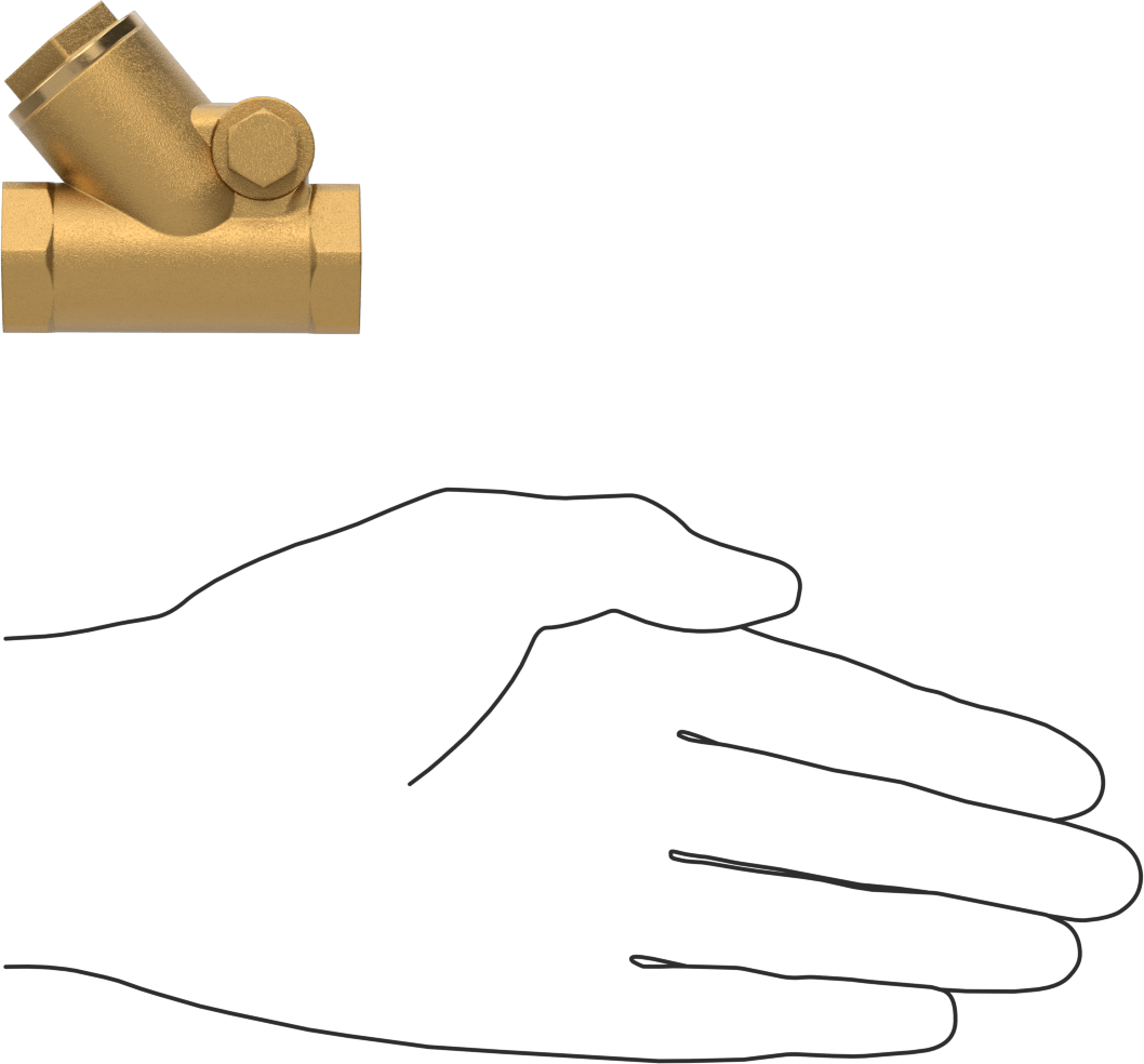 Yüksek Akışlı Dişli Çek Valf, Bronz Gövde, 1/4 NPT Dişi, 150 Basınç Sınıfı