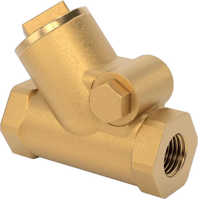 Yüksek Akışlı Dişli Çek Valf, Bronz Gövde, 1/4 NPT Dişi, 150 Basınç Sınıfı