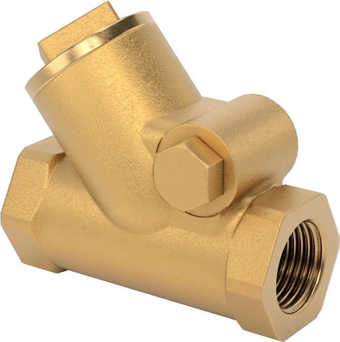 Yüksek Akışlı Dişli Çek Valf, Bronz Gövde, 3/8 NPT Dişi, 150 Basınç Sınıfı