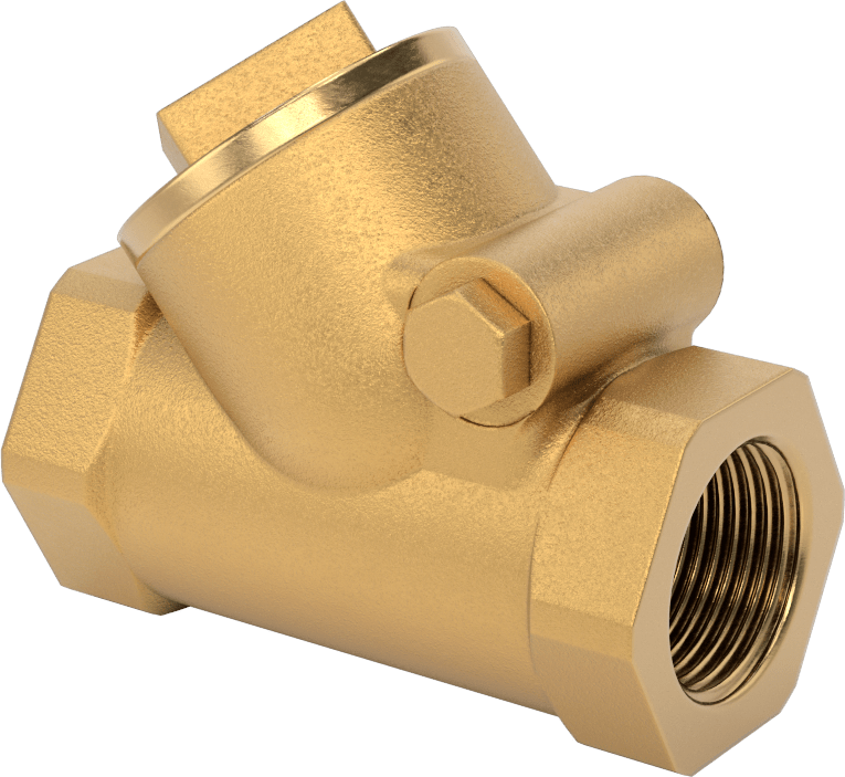 Yüksek Akışlı Dişli Çek Valf, Bronz Gövde, 3/4 NPT Dişi, 150 Basınç Sınıfı