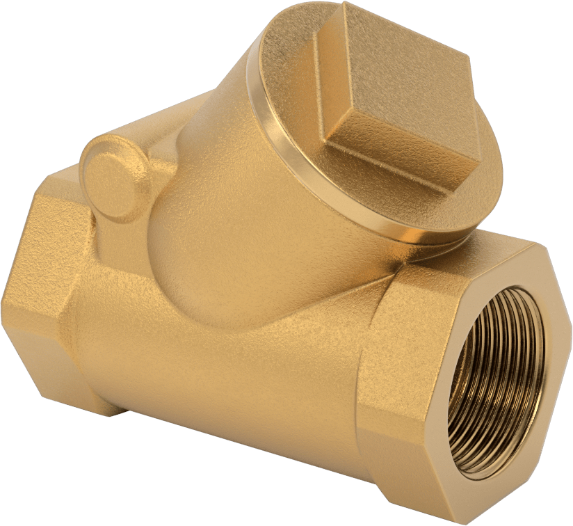 Yüksek Akışlı Dişli Çek Valf, Bronz Gövde, 1-1/4 NPT Dişi, 150 Basınç Sınıfı
