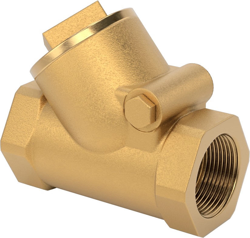 Yüksek Akışlı Dişli Çek Valf, Bronz Gövde, 1-1/4 NPT Dişi, 150 Basınç Sınıfı