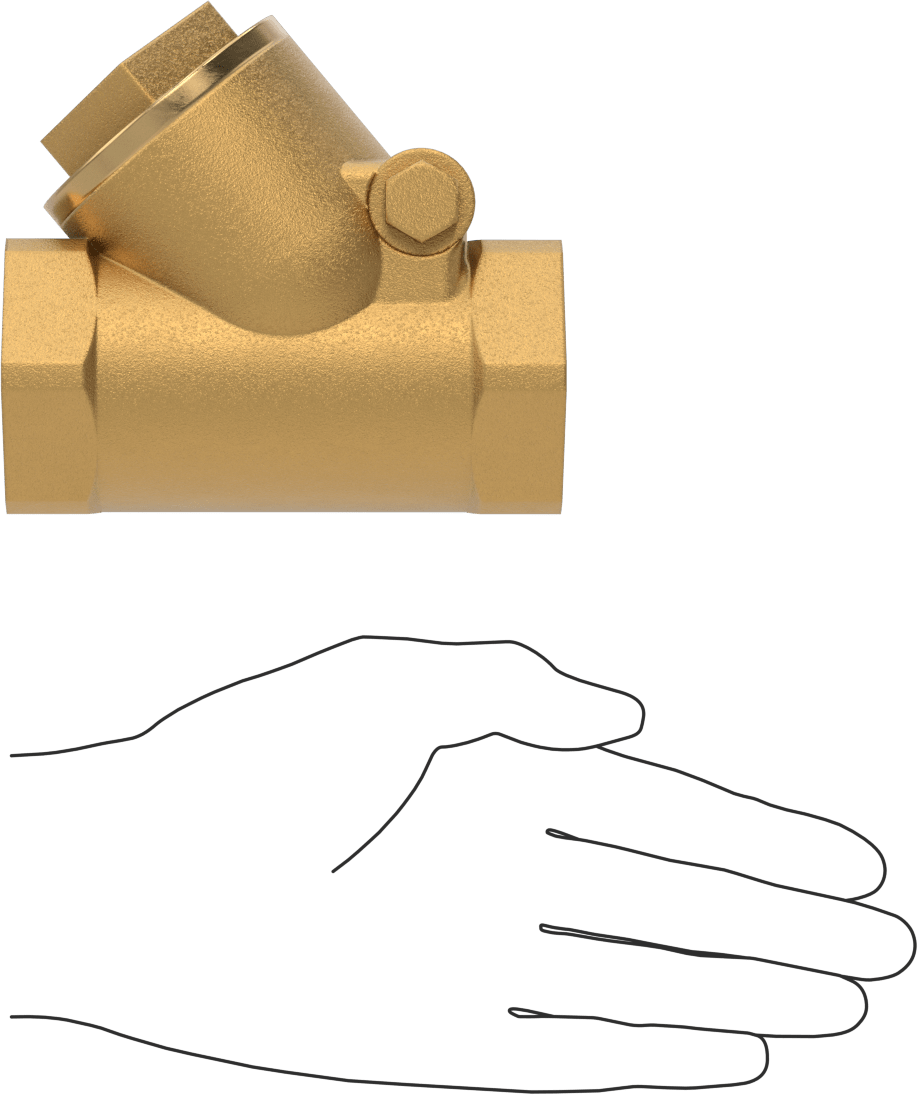 Yüksek Akışlı Dişli Çek Valf, Bronz Gövde, 1-1/4 NPT Dişi, 150 Basınç Sınıfı