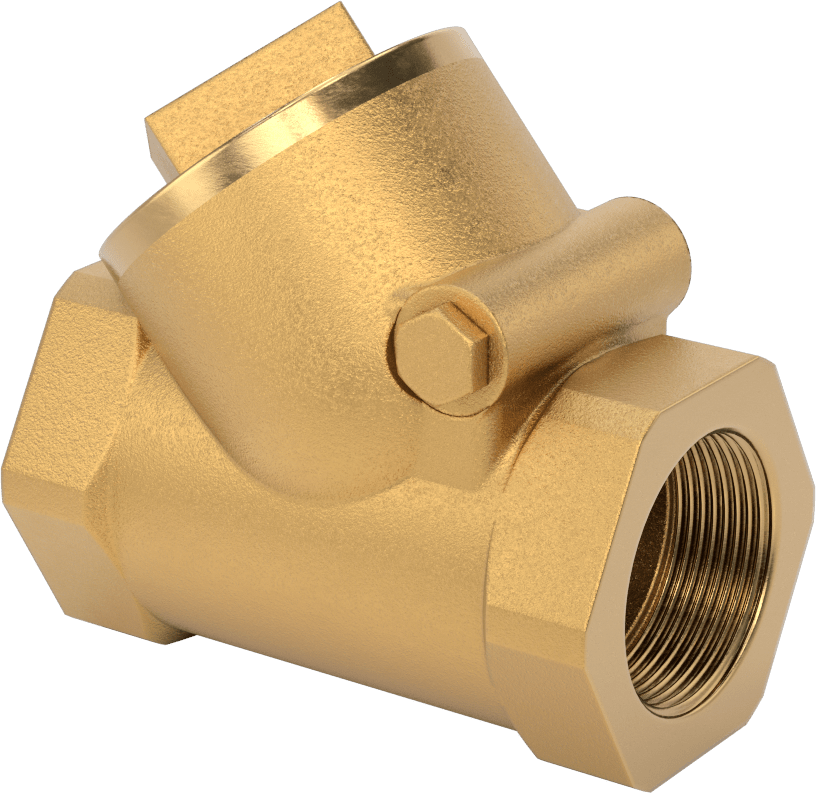 Yüksek Akışlı Dişli Çek Valf, Bronz Gövde, 1-1/2 NPT Dişi, 150 Basınç Sınıfı
