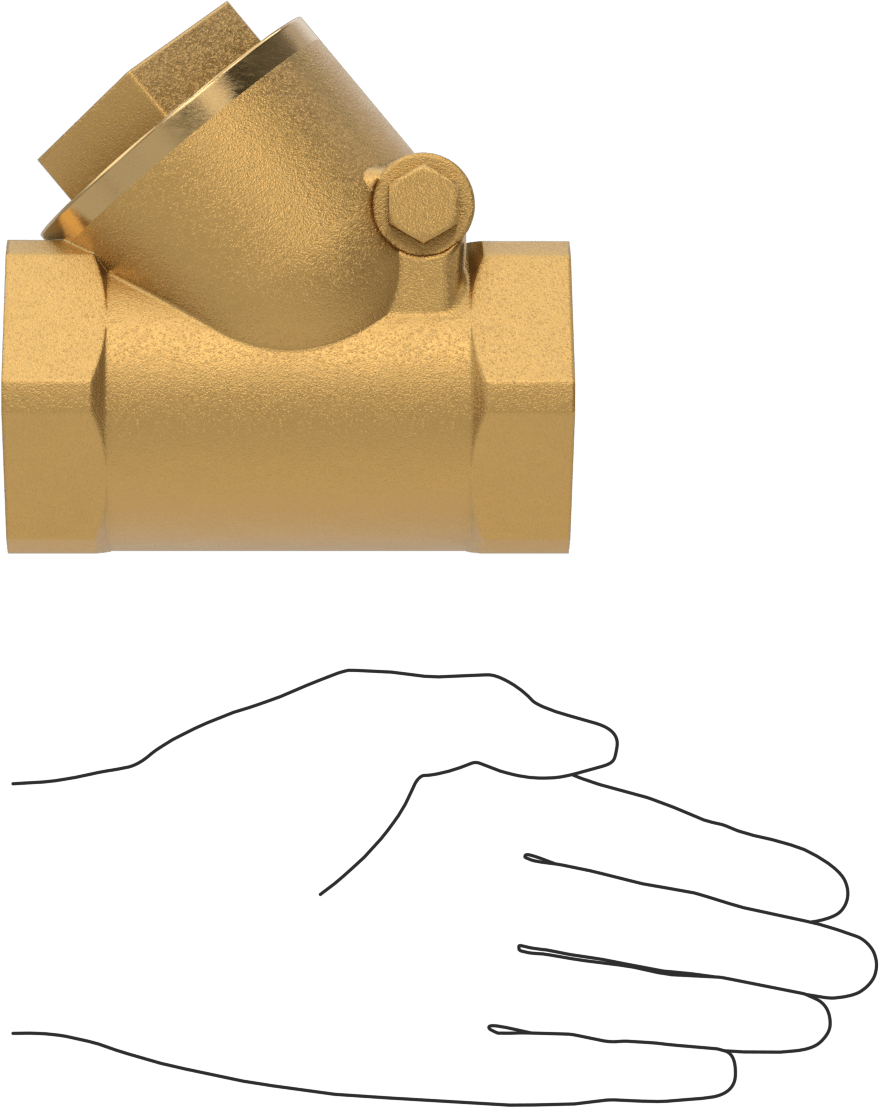 Yüksek Akışlı Dişli Çek Valf, Bronz Gövde, 1-1/2 NPT Dişi, 150 Basınç Sınıfı
