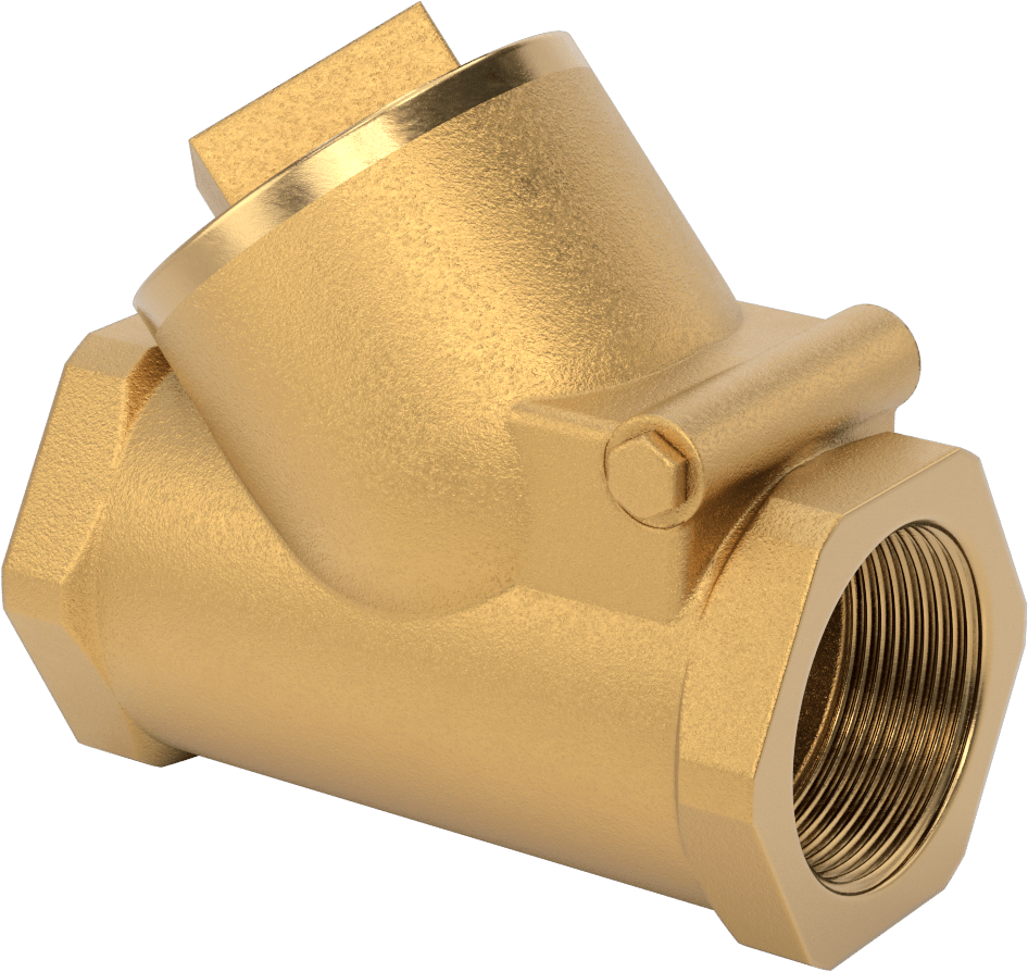 Yüksek Akışlı Dişli Çek Valf, Bronz Gövde, 2-1/2 NPT Dişi, 150 Basınç Sınıfı