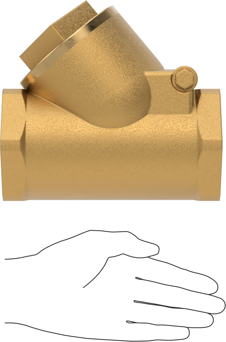 Yüksek Akışlı Dişli Çek Valf, Bronz Gövde, 2-1/2 NPT Dişi, 150 Basınç Sınıfı