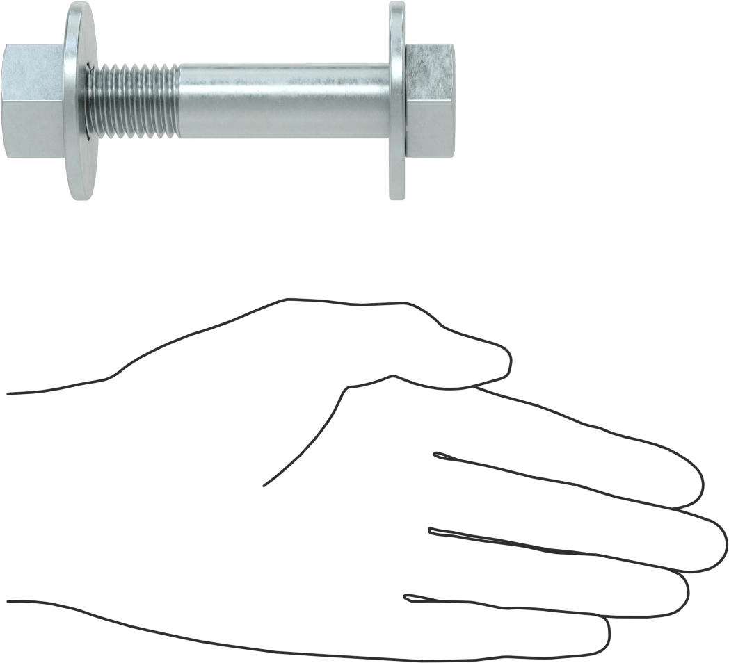 Boru Flanşları için Altıgen Başlı Vida ve Pul Kiti, 5 ve 6 boyutlu boru flanşı için, 3/4"-10 Boyut, Çelik, 32 Parça