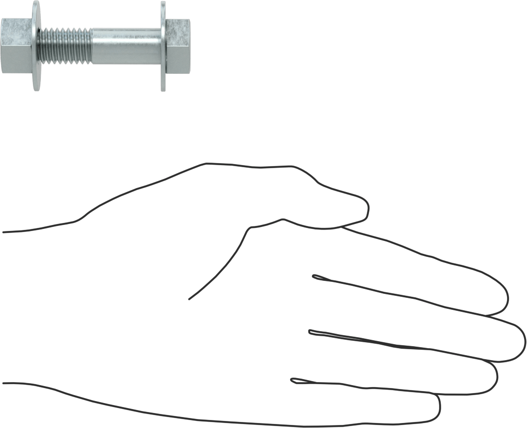 Boru Flanşları için Altıgen Başlı Vida ve Pul Kiti, 3/4 ve 1 Boyutlu Boru Flanşı için, 1/2"-13, 18-8 Paslanmaz Çelik, 16 Parça