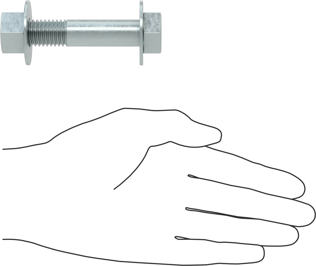 Boru Flanşları için Altıgen Başlı Vida ve Pul Kiti, 2-1/2 Boyutlu Boru Flanşı için, 5/8"-11, 18-8 Paslanmaz Çelik, 16 Parça
