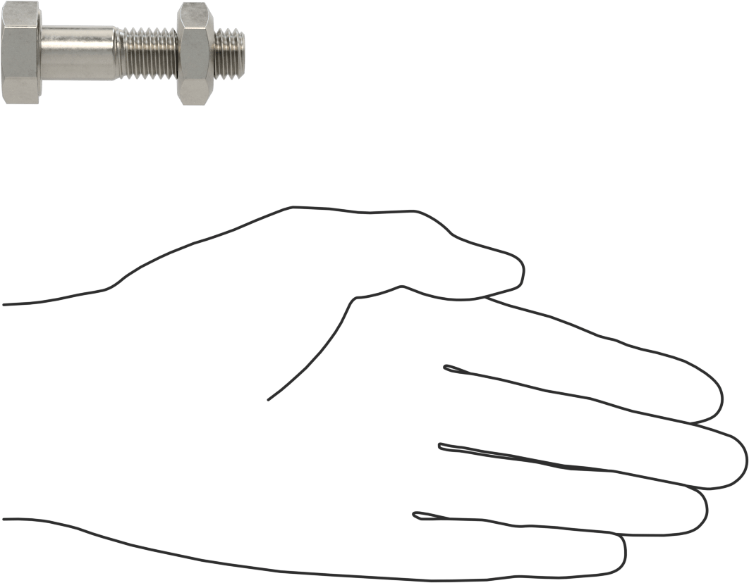 Boru Flanşları için Paslanmaz Çelik Ağır Altıgen Vida ve Somun Kiti, Sınıf 125/150, 1/2"-13 Diş, 1/2 ve 3/4 Boru Boyutu için
