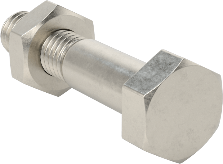 Boru Flanşları için Paslanmaz Çelik Ağır Altıgen Vida ve Somun Kiti, Sınıf 125/150, 1/2"-13 Diş, 1-1/2 Boru Boyutu için