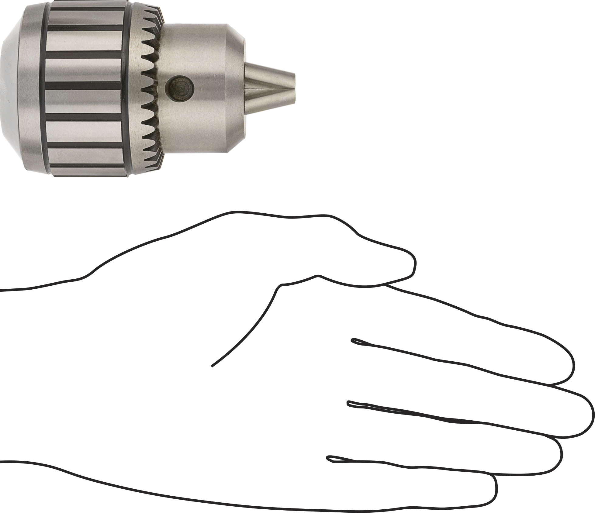 Konik Montajlı Anahtarlı Matkap Mandreni, Jacobs Konik No. 3, 0,040“ ila 1/2” Uç Şaft Boyutu için