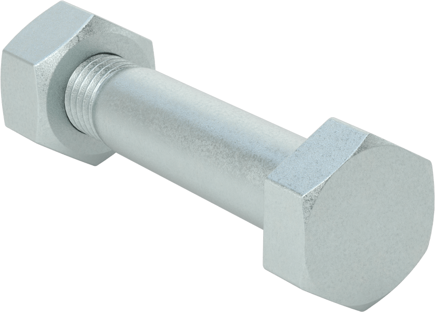 Çelik Ağır Altıgen Vida ve Somun Kiti, Çinko Kaplama, 3/4"-10 Diş, 250/300 Sınıfı için, 6 Boru Boyutu