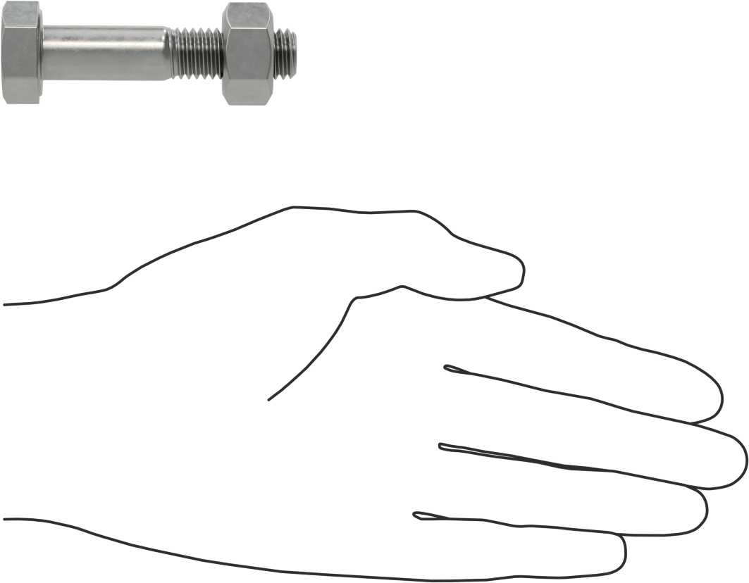 Çelik Ağır Altıgen Vida ve Somun Kiti, ASTM Sınıf L7, 1/2"-13 Diş, 1-1/2 Boru Boyutu