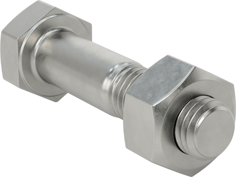 Çelik Ağır Altıgen Vida ve Somun Kiti, ASTM Sınıf L7, 5/8"-11 Diş, 2-1/2 ve 3 Boru Boyutu