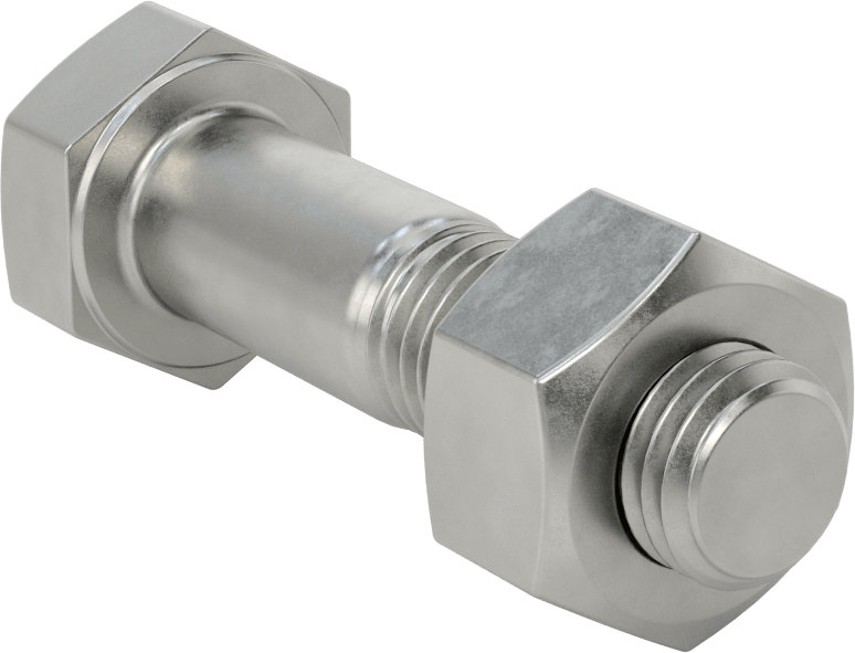 Çelik Ağır Altıgen Vida ve Somun Kiti, ASTM Sınıf L7, 3/4"-10 Diş, 5 ve 6 Boru Boyutu