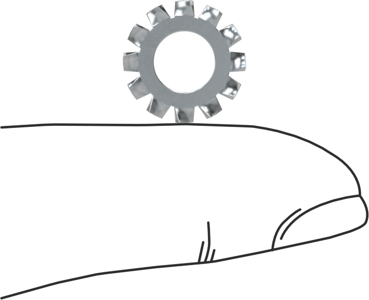 Mil. Spec. Dış Dişli Kilit Pul, 1/4" Vida Boyutu için, Çinko Kaplı Çelik, MS35335-33
