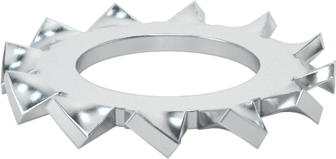 Mil. Spec. Dış Dişli Kilit Pul, 3/8" Vida Boyutu için, Çinko Kaplı Çelik, MS35335-35