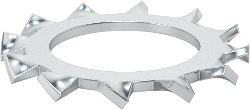 Mil. Spec. Dış Dişli Kilit Pul, 3/4" Vida Boyutu için, Çinko Kaplı Çelik, MS35335-40