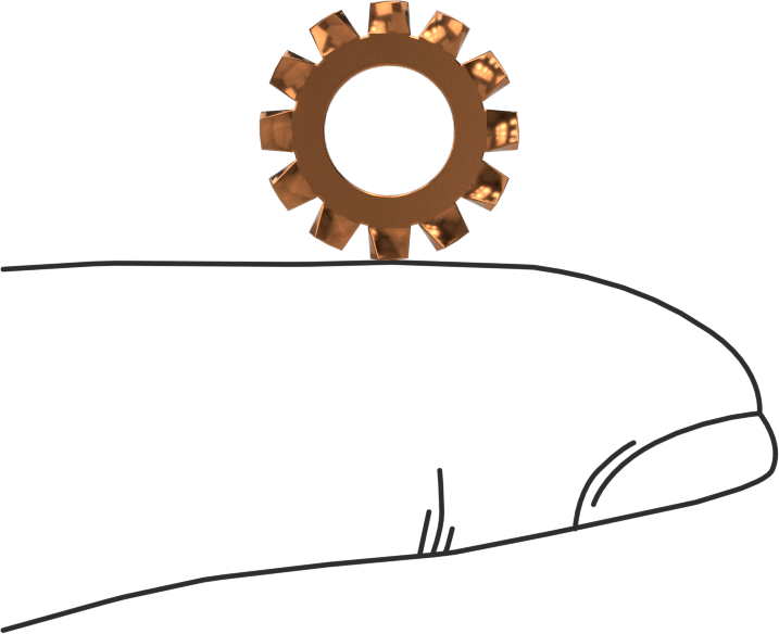 Mil. Spec. Dış Dişli Kilit Pul, 1/4" Vida Boyutu için, Fosforlu Bronz, MS35335-89