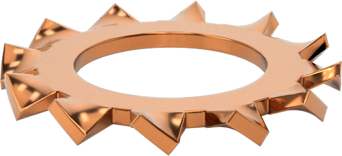 Mil. Spec. Dış Dişli Kilit Pul, 1/2" Vida Boyutu için, Fosforlu Bronz, MS35335-93