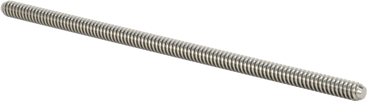 Hızlı Hareketli Ultra Hassas Kılavuz Vida, 303 Paslanmaz Çelik, M2 x 0,5 mm Diş Boyutu, 50 mm Uzunluk